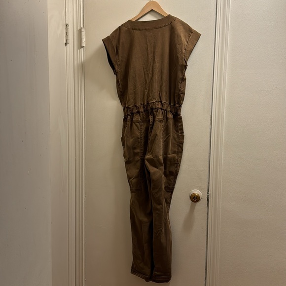 MARY LAWLESS LEE X SPLENDID utility jumpsuit | brown | Small | NWT | RUNS LARGE - Picture 6 of 9
